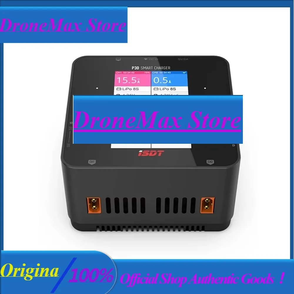 DroMaISDT P30 SMART DUO CHARGER 1000WX2 30AX2 High Power Dual Channel Snychronous BattGo Balance Charger Discharger 1-8S Lipo Ba