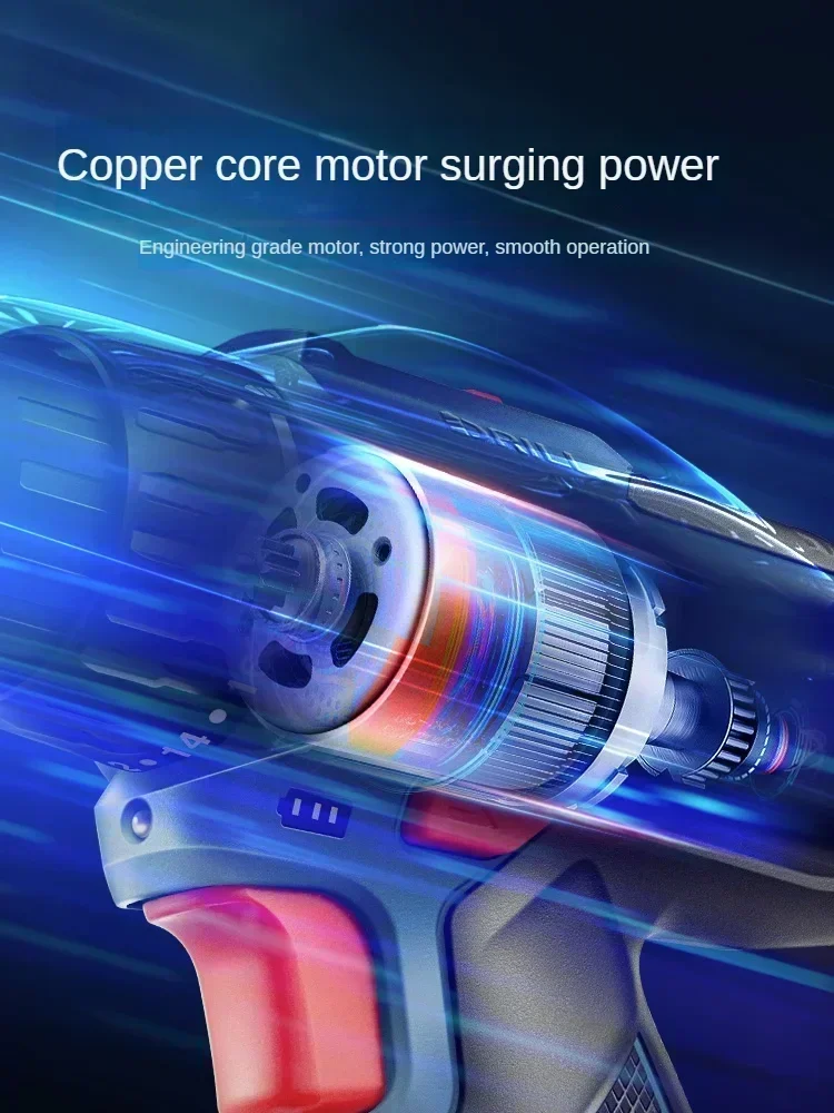 Powerful Brushless Lithium-ion Rechargeable Hand Drill for Home Use