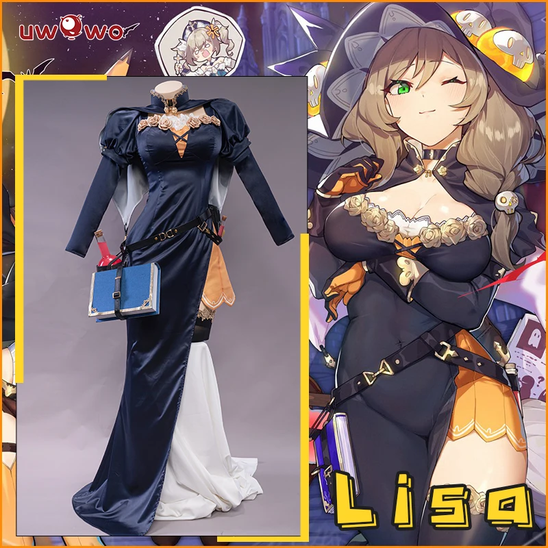 

LAST BATCH UWOWO Halloween Costume Lisa Cosplay Game Genshin Impact Lisa Cosplay Halloween Version Carnival Festival Outfits