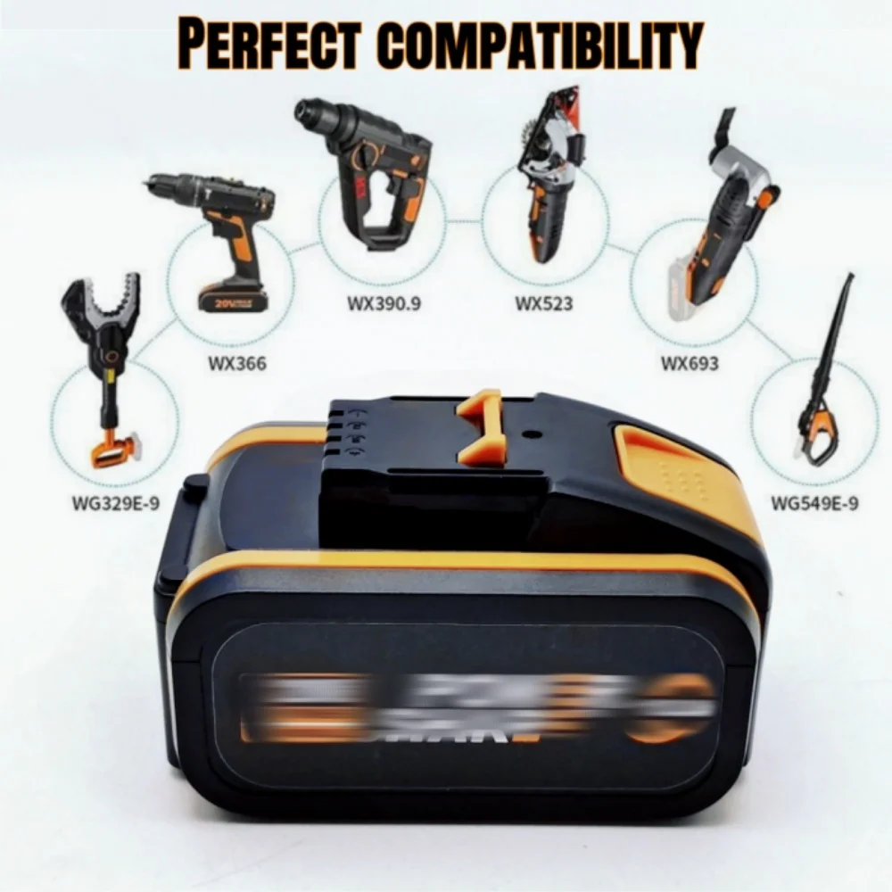 Worx 20 فولت 6.0Ah بطارية ليثيوم أيون قابلة للشحن WA3551 WA3551.1 WA3553 WA3641 WX373 WX390 أداة كهربائية مع شاحن