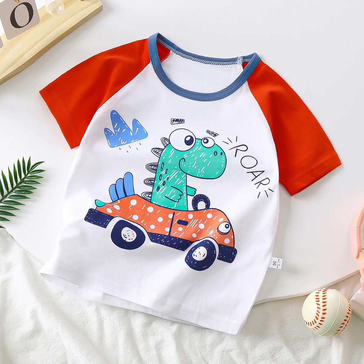 Summer Children Cotoon T-shirt 0-4 Years Animal Printing Dinosaur Shark Boys T Shirt Girls Tops Tees Cartoon Kids Clothes DS29