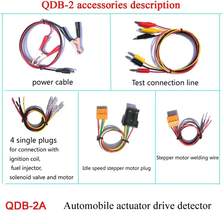 QDB-2A Vehicle Automobile Actuator Fault Detector Car Coil Ignition Idle Stepping Motor Solenoid Valve Injector Tester Generator