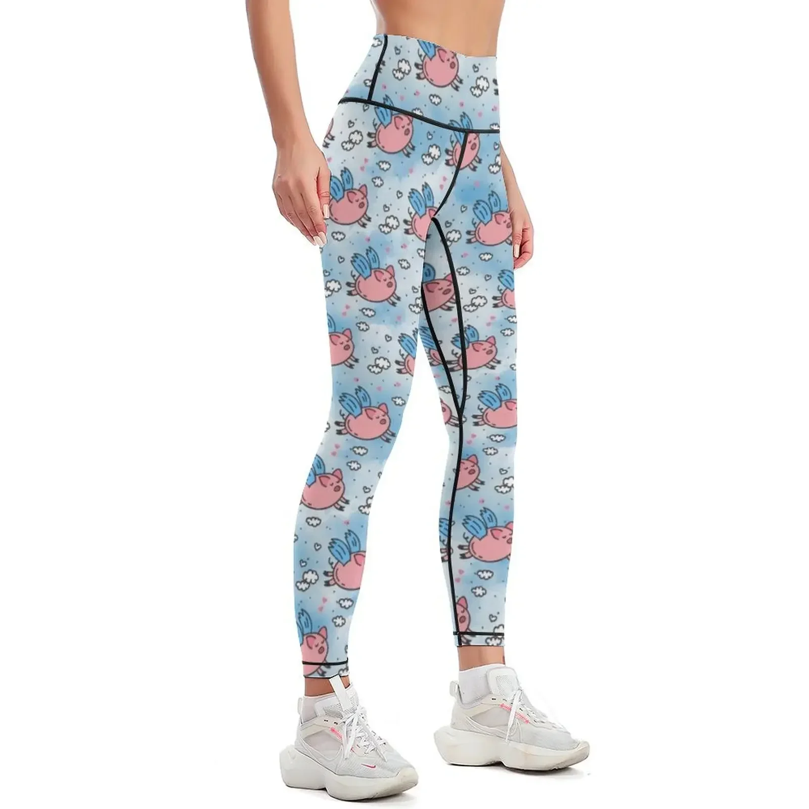 flying pigs Leggings Female legging pants sports woman gym high waist gym's sportswear Womens Leggings