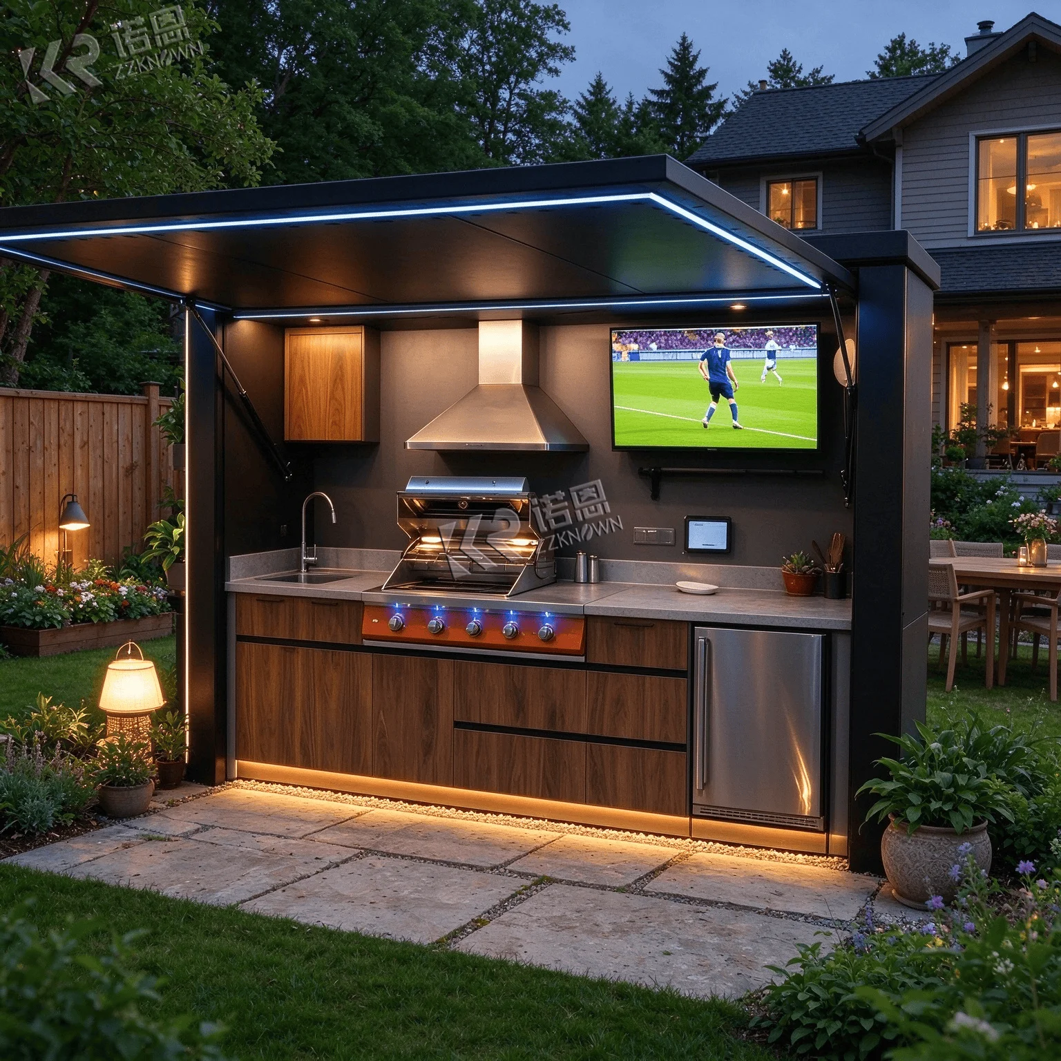 Aluminum Outdoor Kitchen Supplier Modular Grill Cabinet BBQ Island OEM ODM Private Label Factory Wholesale for Villa