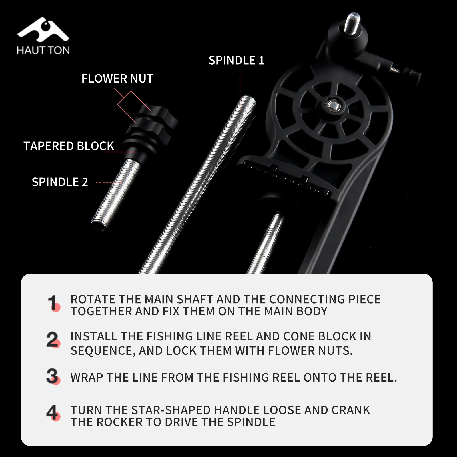 HAUT TON 1pc Easy To Operate Portable Fishing Line Winder Effortlessly For Spinning & Casting Reels Must-Have Fishing Accessory
