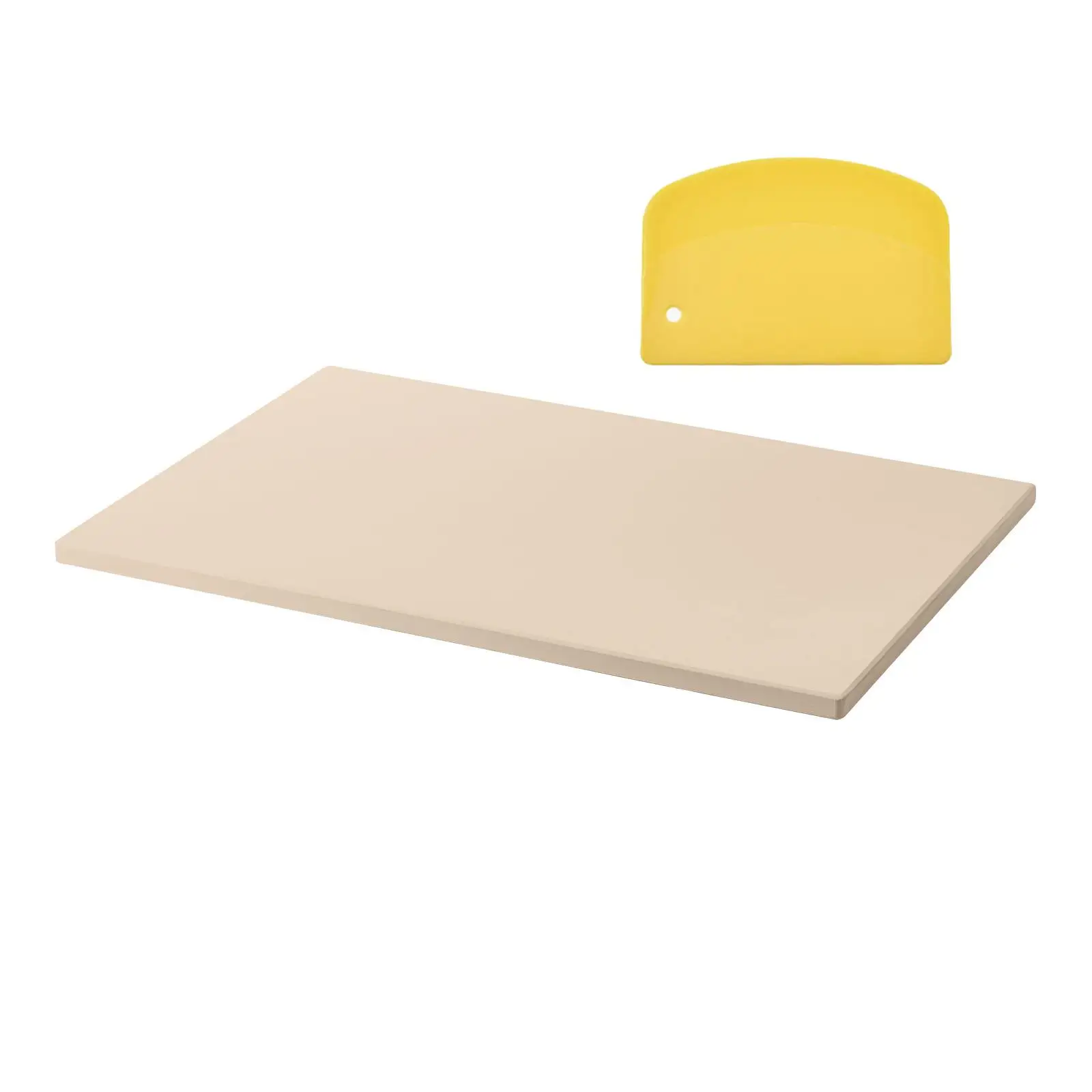 20 x 14 x 0.67 Inch Extra Large Rectangular Cordierite Pizza Stone with Scraper 1450F Heat Resistant Baking Stone for oven BBQ Grill Bread and Pizza