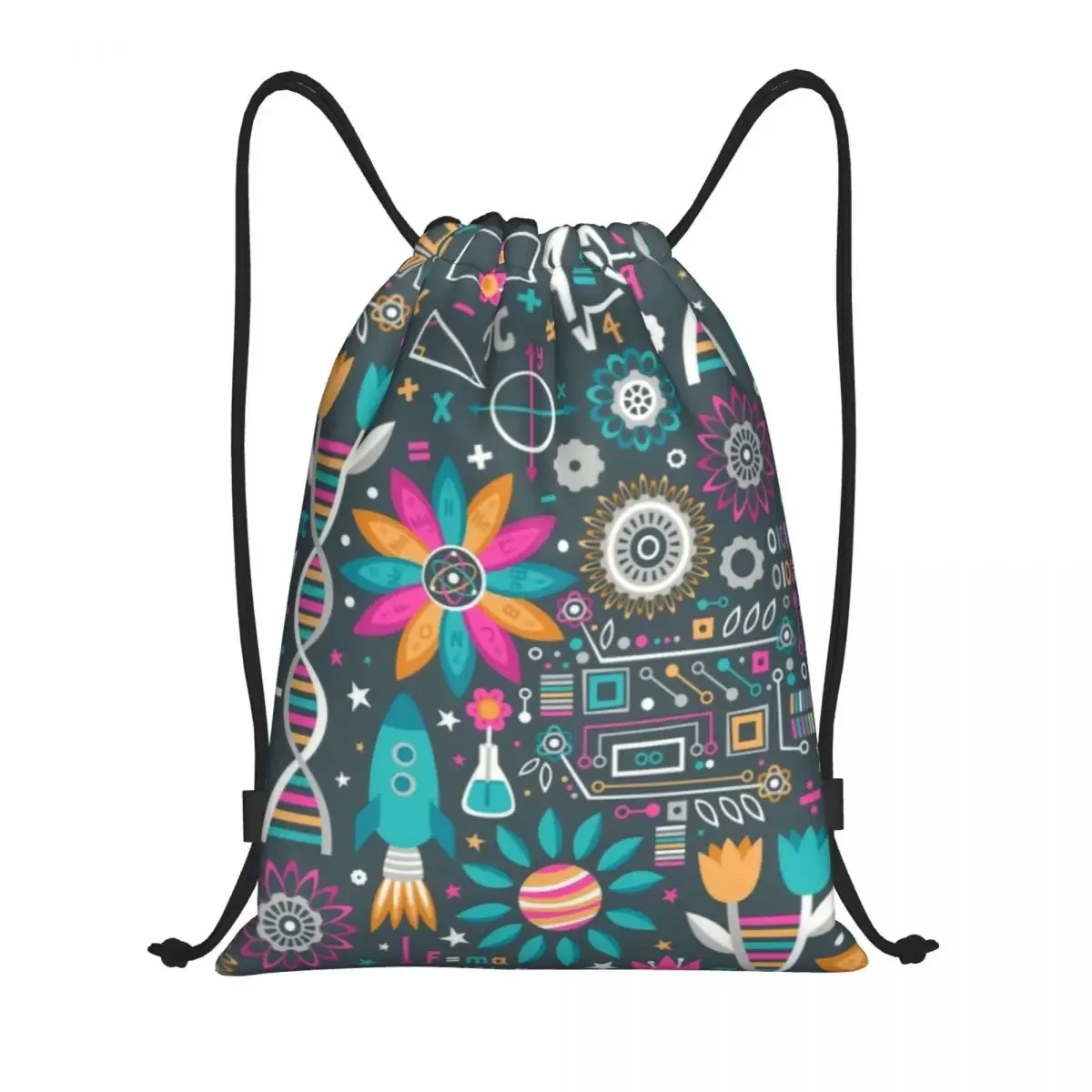 Flowers And Stems awstring Backpack Sports Gym Bag For Women Men Chemistry Biology Science Teacher Shopping Sackpack