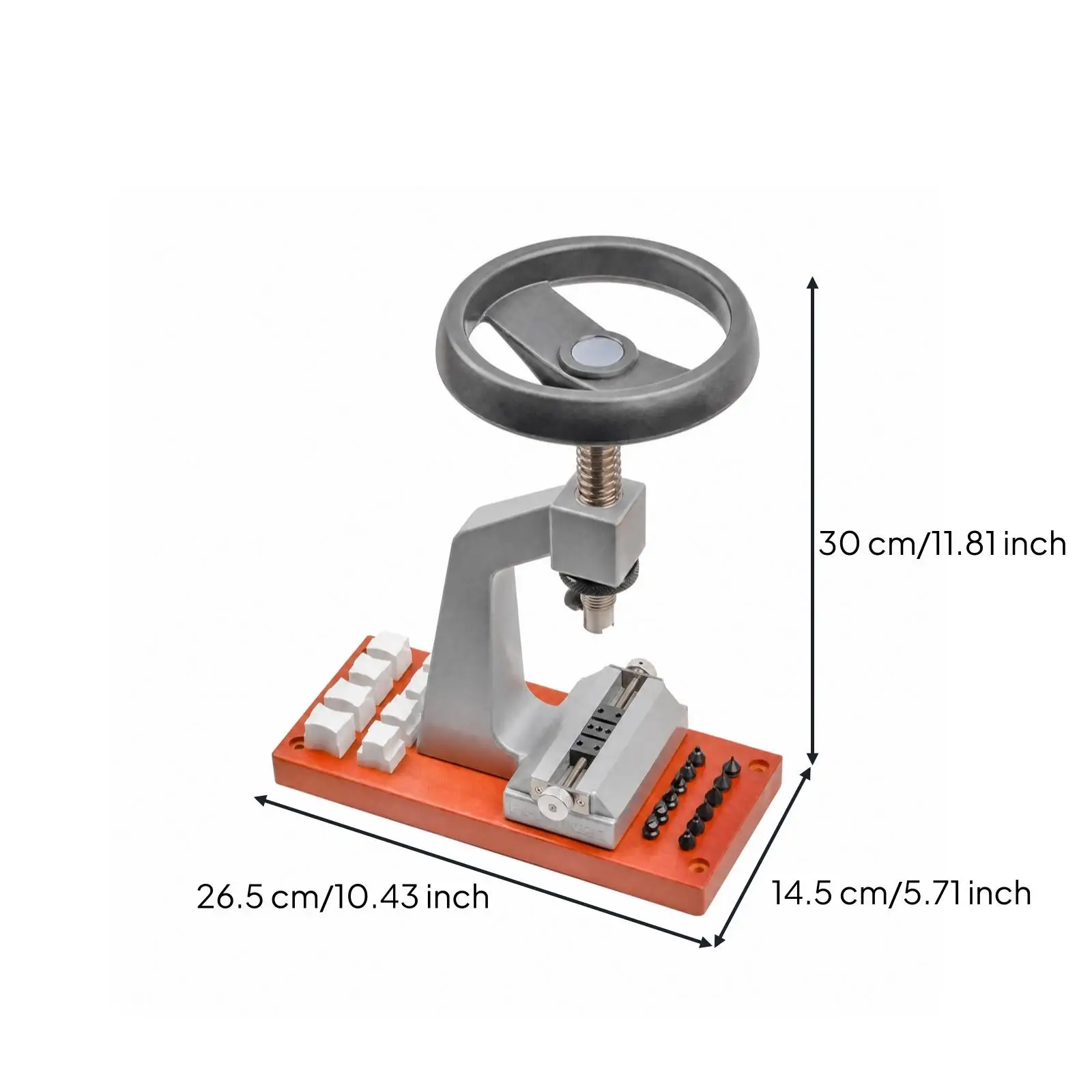 Bench Mounted Watch Case Opener Tool Aluminum Alloy Handwheel Operated for Servicing Waterproof Watches