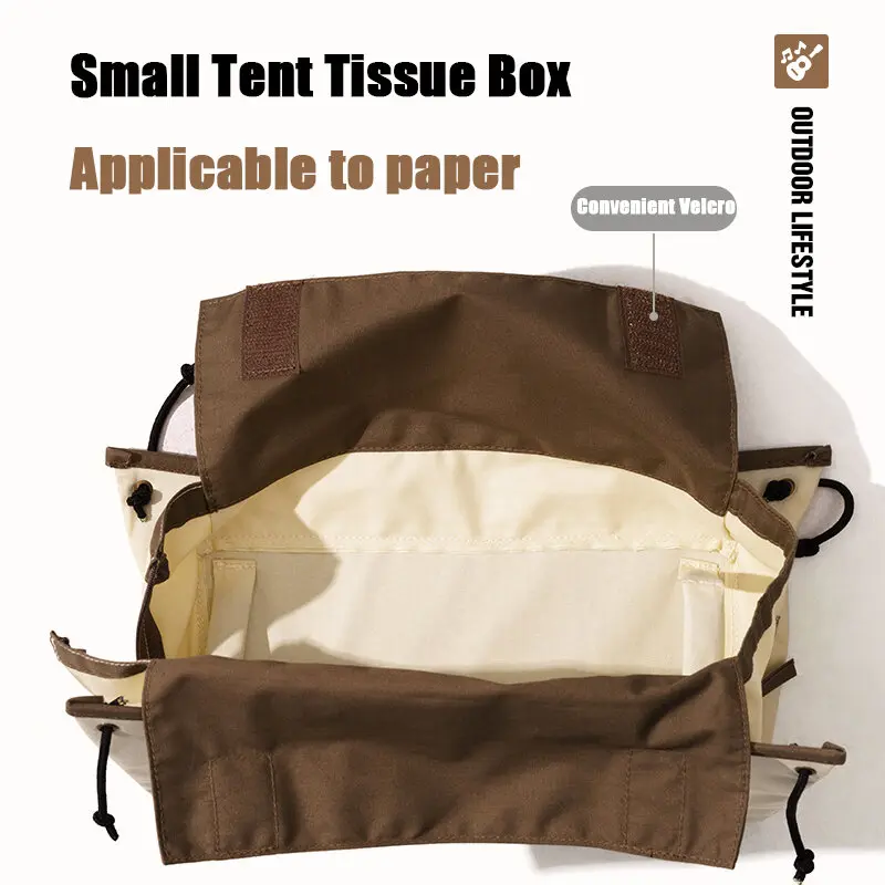 Tissue Box Exquisite Camping Supplies Tent Shape Cotton Household Tea Table Tissue Box Pumping Paper Box Roll Carton