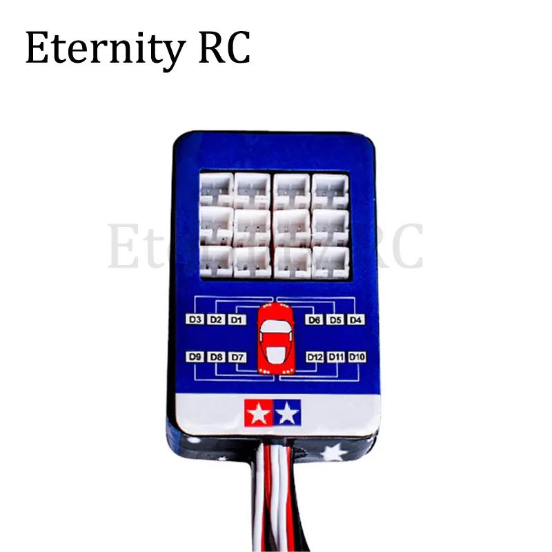 Flash de Simulation RC, Kit d'éclairage 12 LED, frein de direction pour modèles à échelle 1/10, voiture RC Yokomo Tamiya HSP HPI AXIAL RC4WD TRX