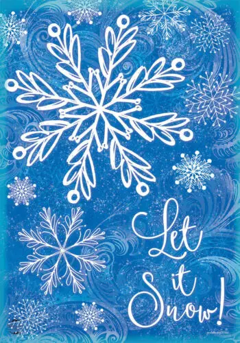 Briarwood Lane - Glistening Snowflakes Garden Flag - GFBL-G01650