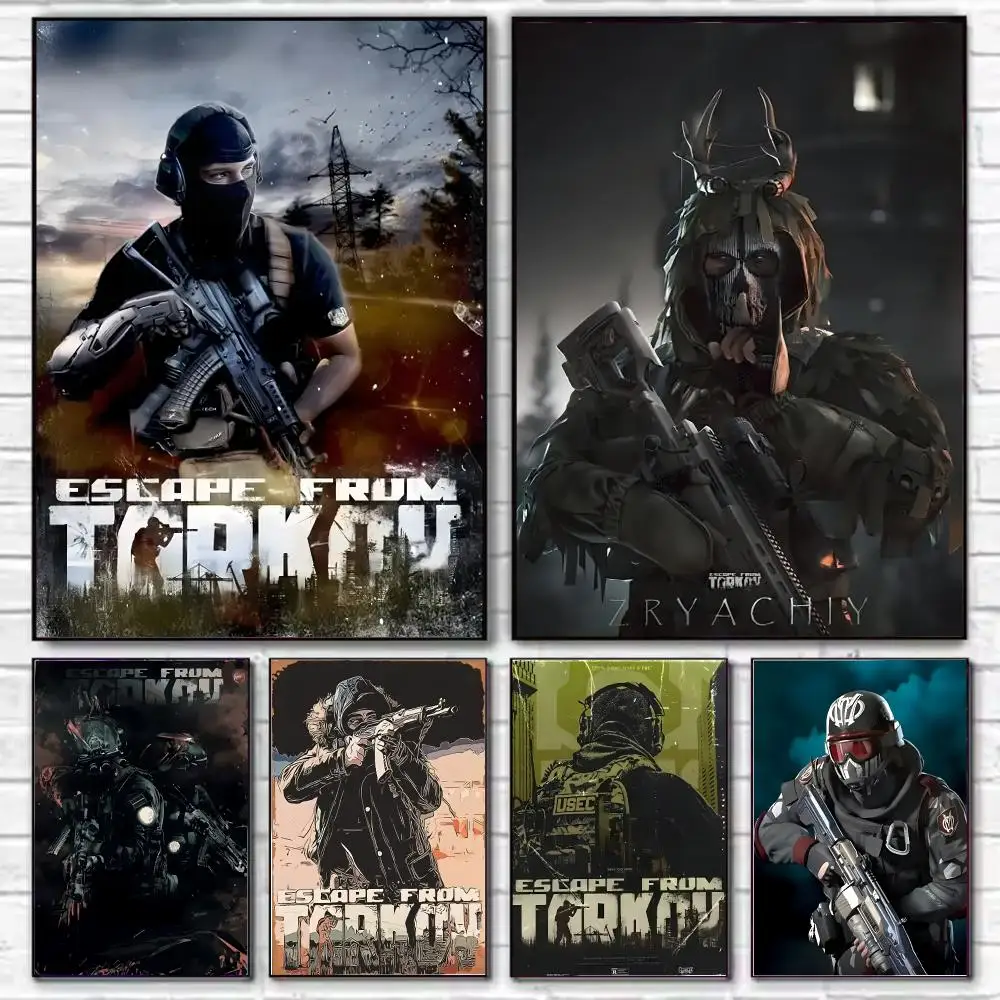 Vedio Game E-Escape from Tarkov Poster Stylish Wall Art Print for Living Room Bedroom Study Office Café Home Decor Modern Gift