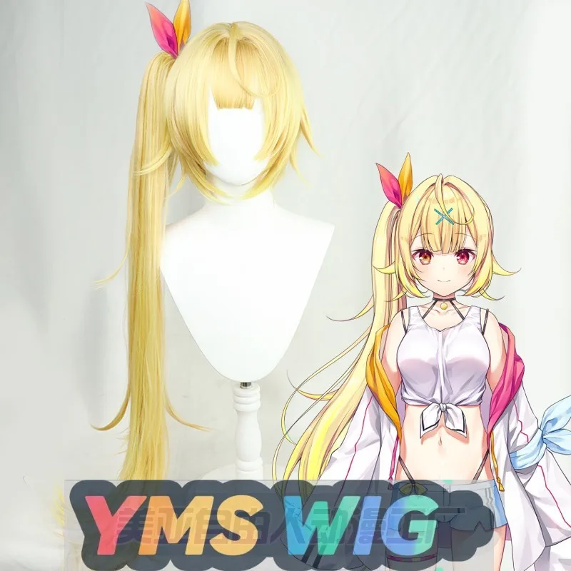 

【YMS WIG】VTuber Virtual Influencer Idol Society Hoshikawa Sara Косплей Парик Желтый