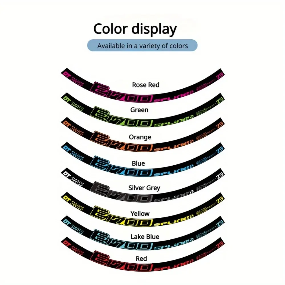 9 Pçs/set de adesivo de grupo de roda de mountain bike DTswiss E1700 spline, incluindo grupo de roda de bicicleta DT e adesivo AM de aro.