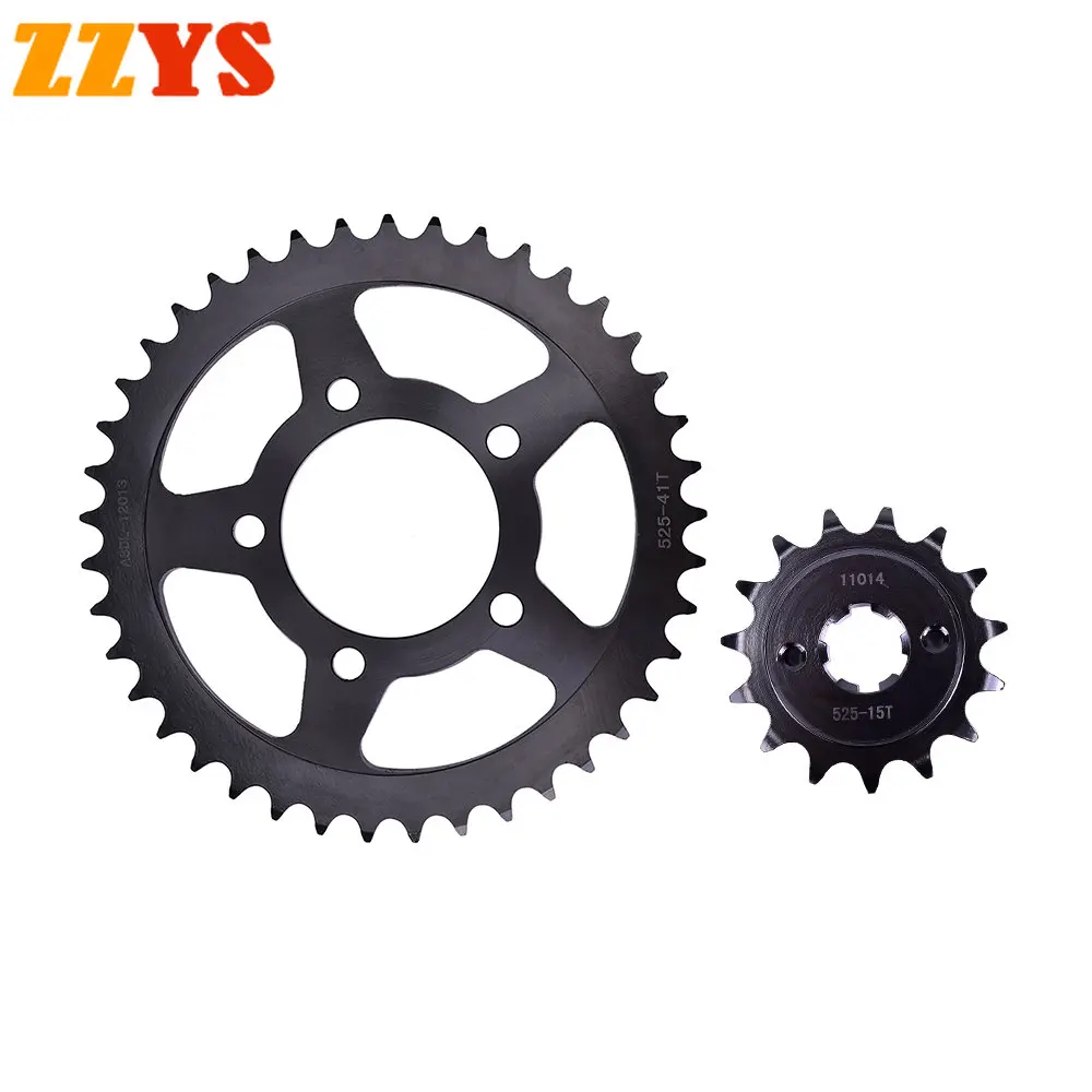 

525 15T 41T 15 41 Tooth Motorcycle Front Rear Sprocket Wheel Cam Gear For Honda CBR400 RRH NC23 CBR400RR 1986 CBR400R CBR 400