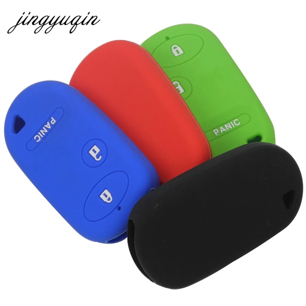 jingyuqin New Car Key Silicone Case for Honda Civic Pilot Accord 2+Panic 3 Button Keyless Entry Remote Car Key Fob Cover