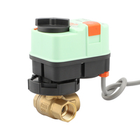 DN15 3-Way Manual Power Water Valve 0-10V 4-20mA Electric Actuator Ball Structure Gas Oil Control OEM Control Valves