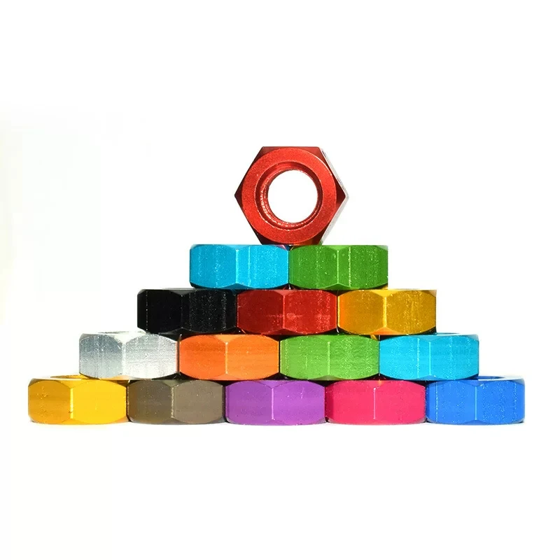 5Pcs M3 M4 M5 M6 Anodized Colorful Aluminum Hex Nut For RC Models