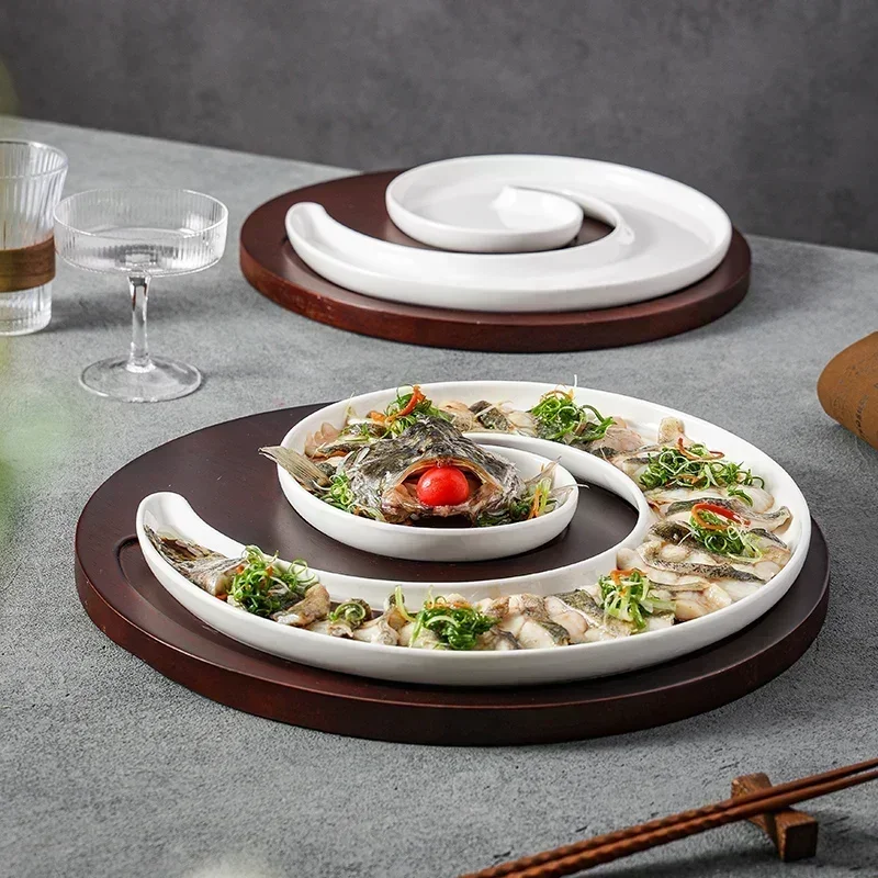 

Eel plate hotel restaurant creative hairtail club special tableware