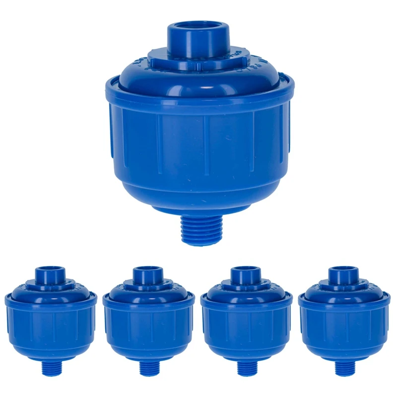 5Pcs Disposable Mini Air Water Filters Plastic Disposable Spray Filters Whirlwind Air Line Filter Red Paint Filter