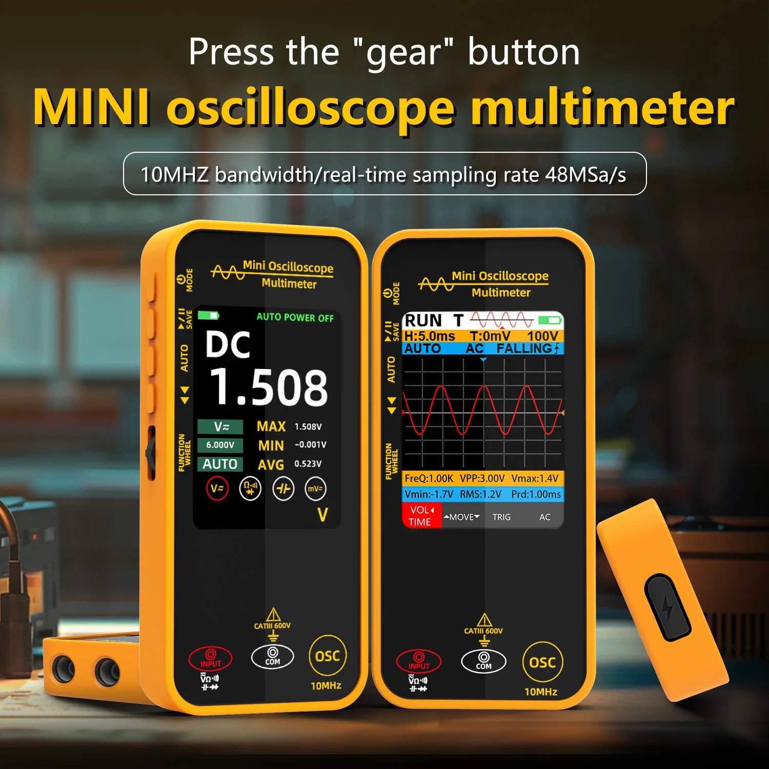 BSIDE OS1 Graphic Digital Multimeter Oscilloscope High-precision Multitester Resistance Voltage Capacitance Hz Continuity Tester