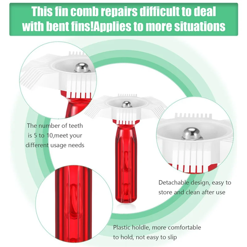b97a-9-個エアコンブラシセットには、fcr6-リングフィンコームエアコンフィンクリーナーコンデンサーラジエーターフィンコームが含まれます