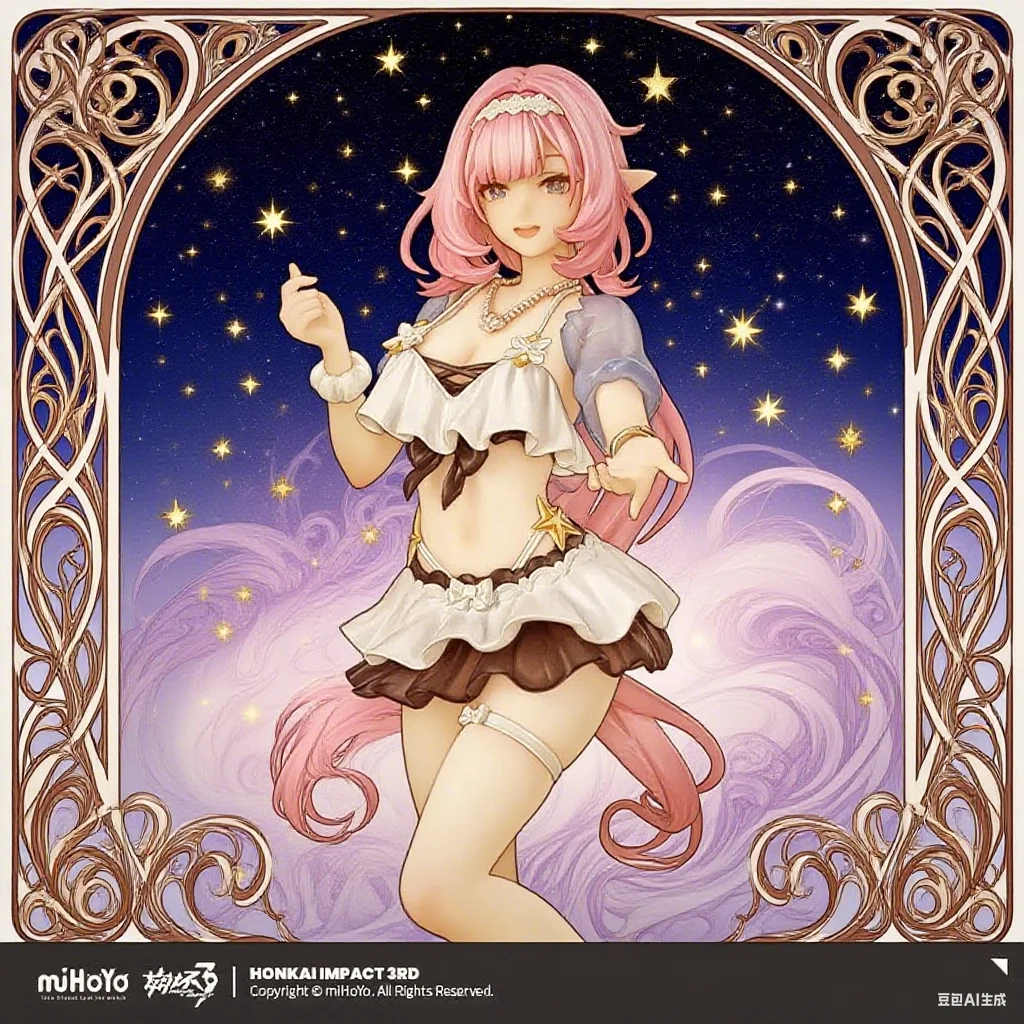 miHoYo Official Honkai Impact 3 Elysia 1/8 Figurine Hand-made Miss Summer Fairy Ver Cosplay Gifts Ornaments Anime Secondary