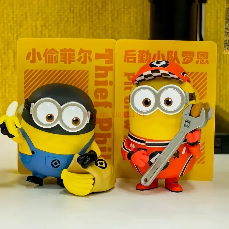 Miniso Despicables Me 4 Anime Figures Minion Action Figure Doll Kawaii Tom Ron Gus Pvc Ornament Birthday Gift For Kids Toys