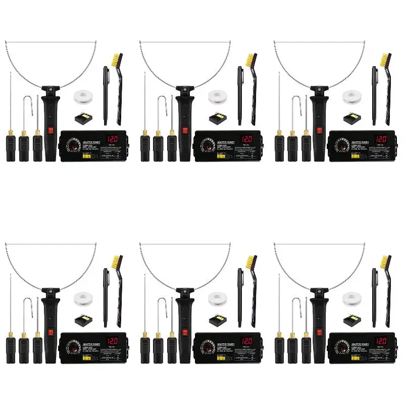 6Pack X(Hot Wire Foam Cutter Kit 4 in 1 Foam Cutting Set with Electric Carving Tool Transformer Adapter US Plug