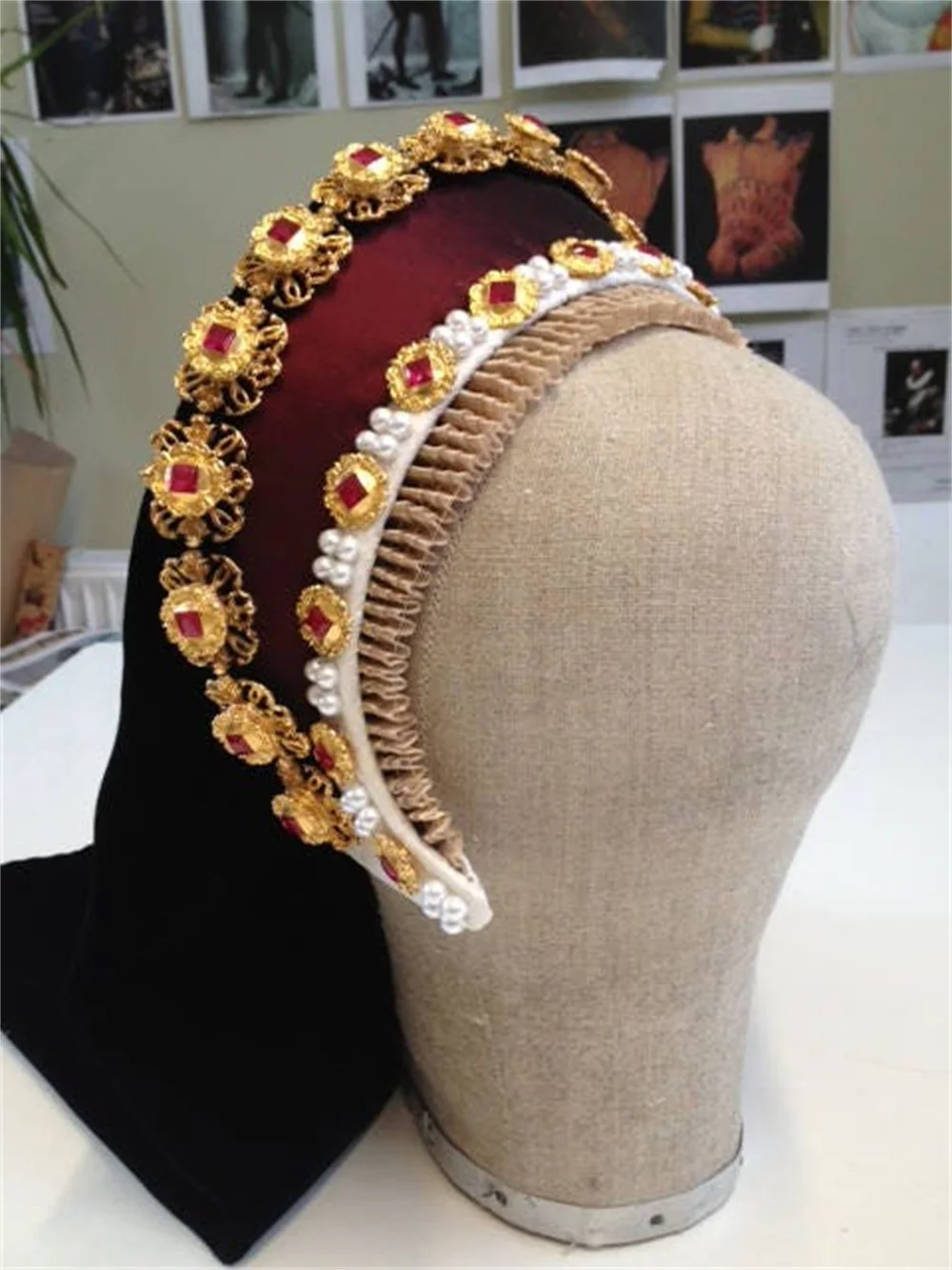 Renaissance Tudor Crown Headband The Other Boleyn Girl Headddress Victorian Queen Elizabeth Tudor Period Costume Accessories