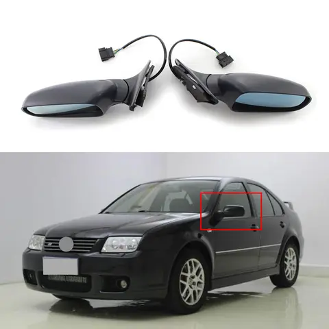 1pcs/2pcs Black Car Electric Mirror Rearview Assembly for Volkswagen Bora MK4 Golf4 1999 2000 2001 2002 2003 2004 2005