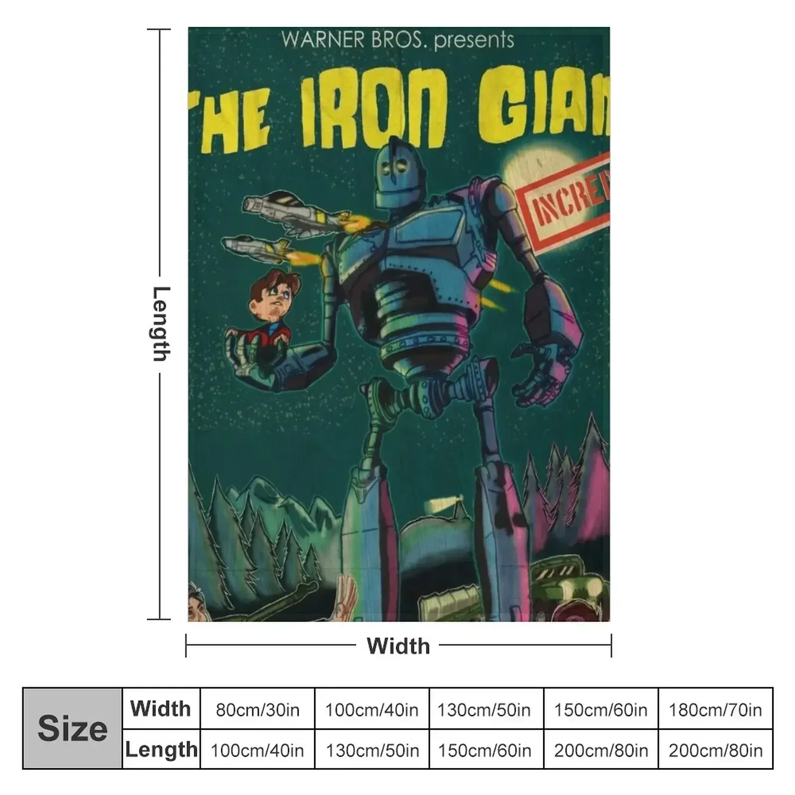 The Iron Giant 20th Anniversary Poster Throw Blanket Large for winter bed plaid Warm Blankets