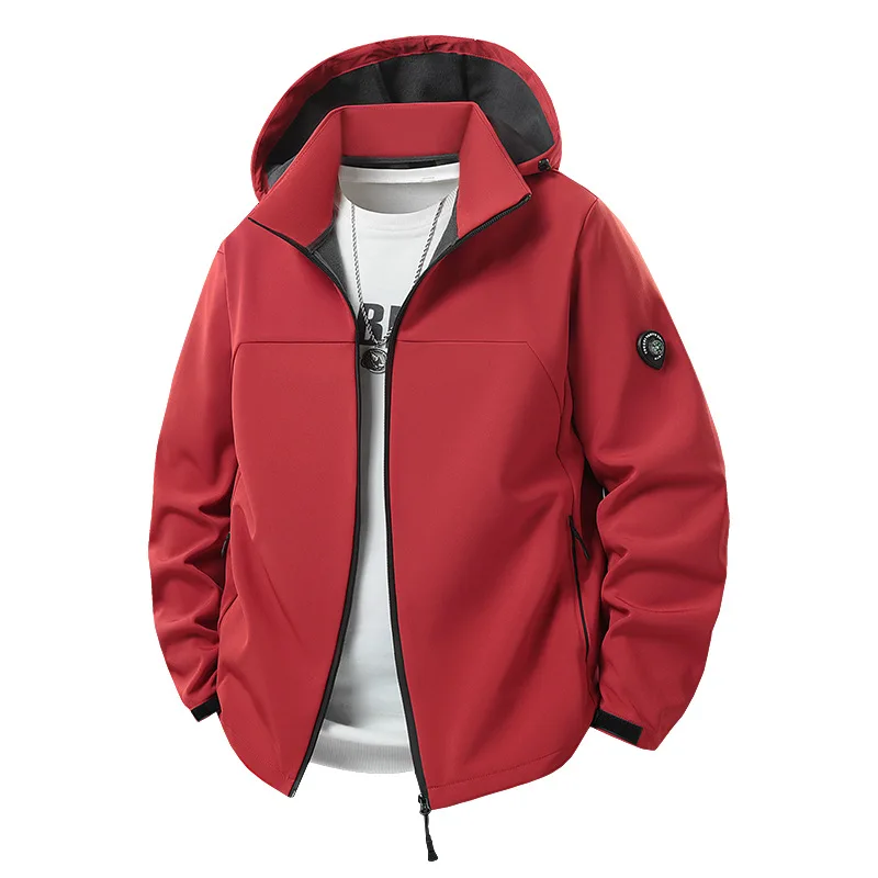 Men's Outdoor Fleece Jacket Autumn Winter Warm Temperature-Retaining Waterproof Windproof Men's Jacket for Outdoor Activities