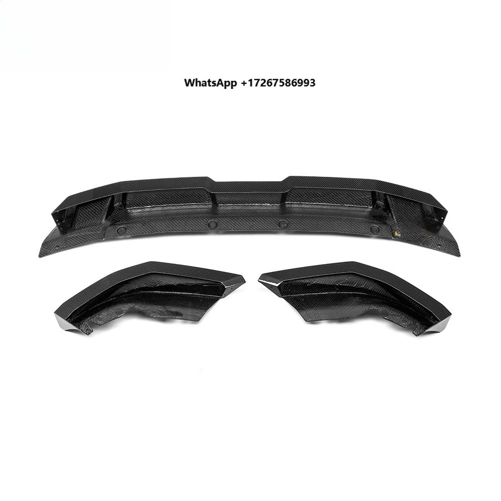 SOOQOO Style Carbon Fiber Front Lip 3PCS Set Fits for XM G09 2022+ Autoclave Prepreg Dry Carbon Bumper Splitter Trim