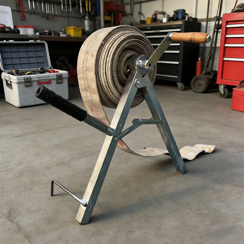 

Foldable Agricultural Hose Reel Portable Manual Water Pipe Winder Heavy Duty Hose Rack for Garden Farm Firefighting - Space Save