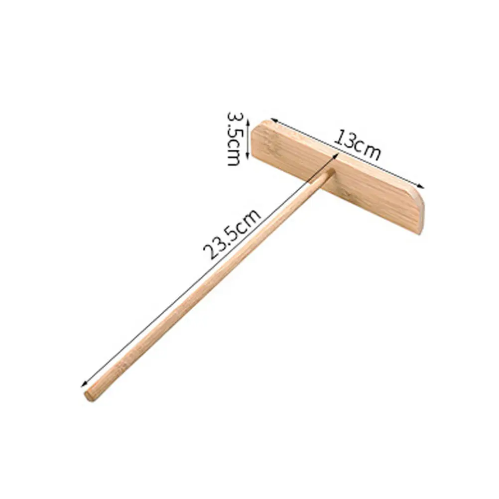 5Pcs Bamboo Pancake Spreader Crepe Maker Tool Rotatable Multi Directional Healthy Safe Kitchen Utensil for Crepe Pan Frying