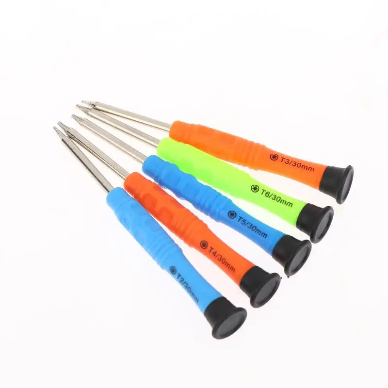 1/3Sets Mini Screwdriver Set 6 Sizes Torx Screwdriver T2 T3 T4 T5 T6 Magnetic Star Bit DIY Mobile Phone Hand Repair Tools Kit