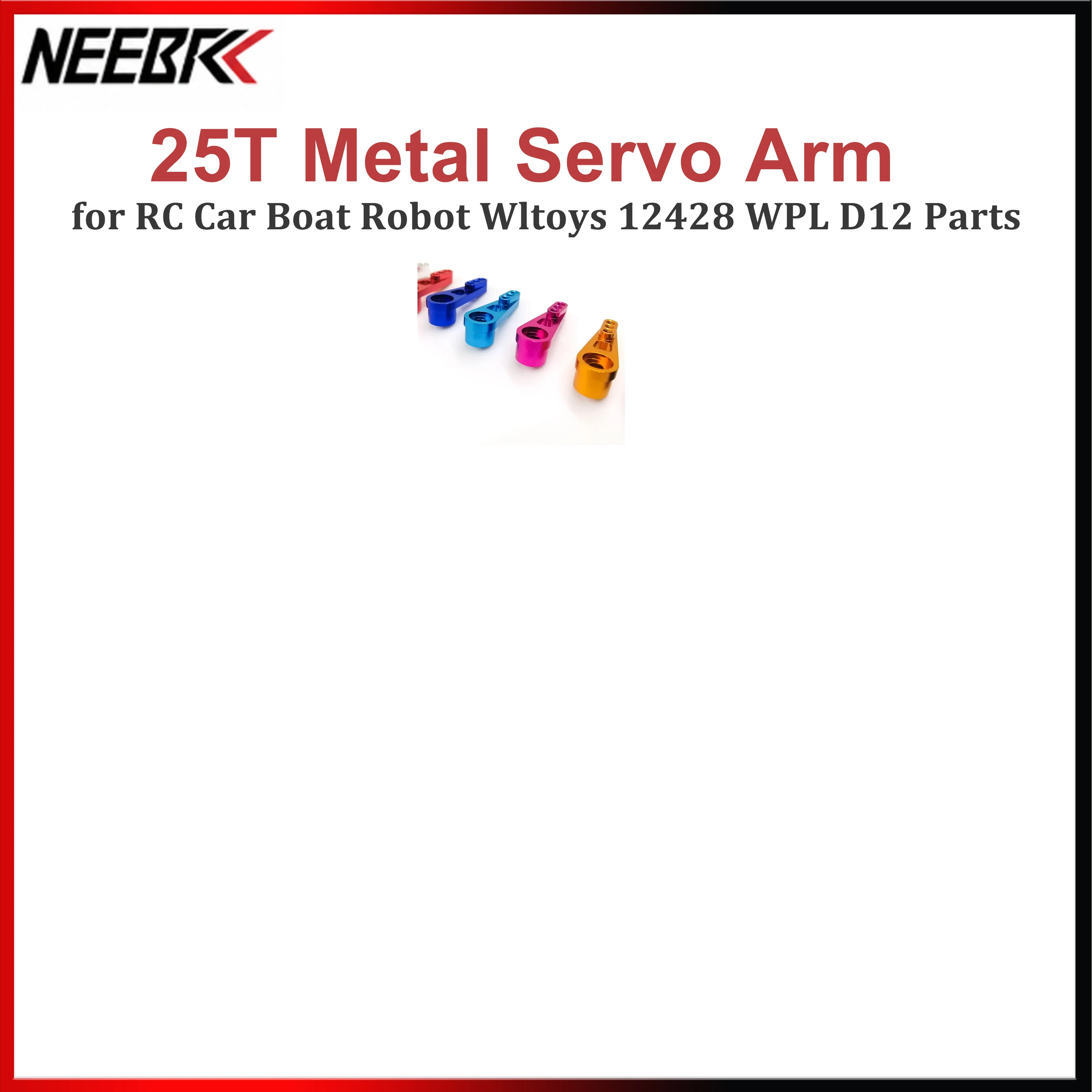 25T Metal RC Servo Arm for RC Car Boat Robot Wltoys 12428  A959 L929 MN78 MN82 MN168 MN99S WPL D12 B14 B36 C74 C54 Upgrade Parts