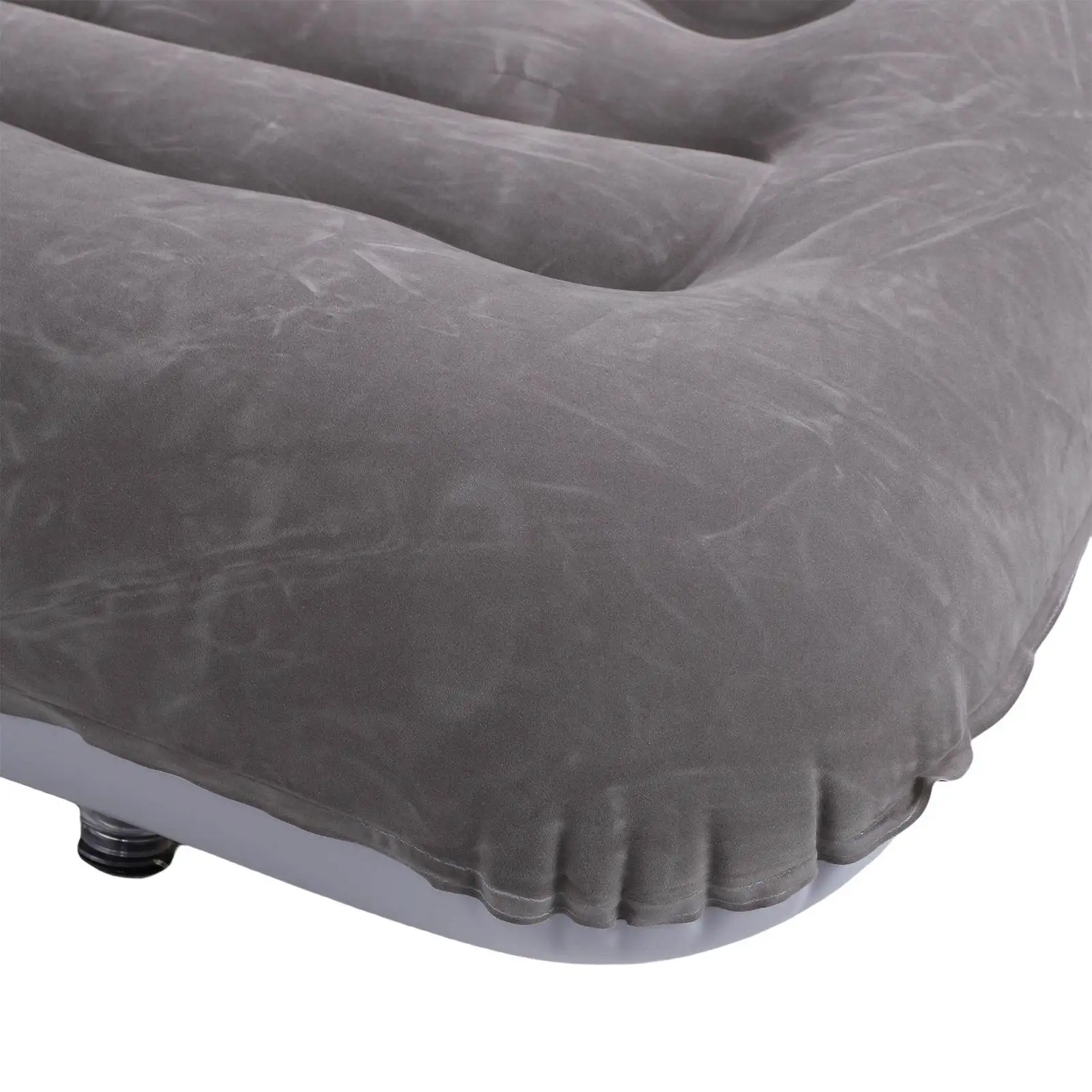 Inflatable Lounge Chair Inflatable Lounger with  Backrest Flocked PVC Portable Blow Up Sofa for Outdoor Beach Travel