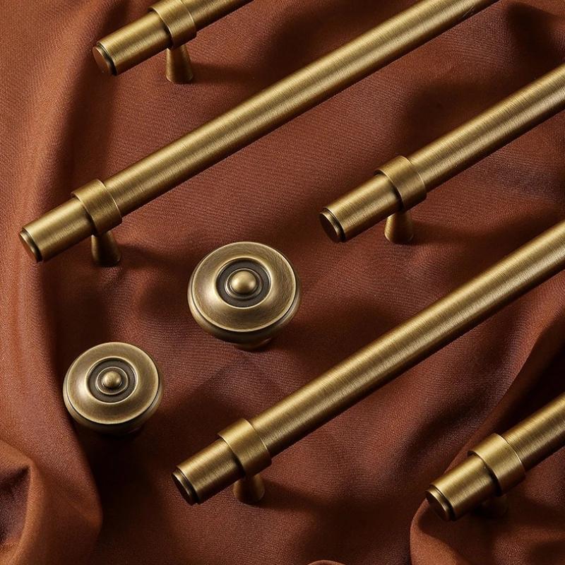

French Vintage Brass Handles for Cabinets and Drawers Bronze Knobs and Handles for Drawers Hardware Fitting Shoe Cabinets Pulls
