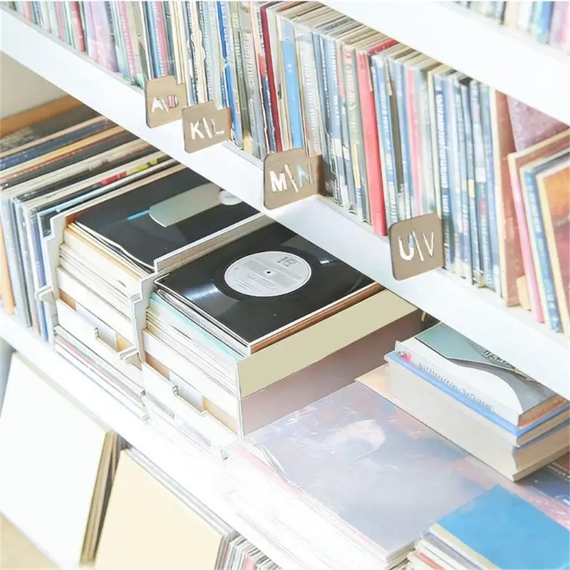 

13/26 шт. деревянные разделители для книжных шкафов, пронумерованный маркер для музыкальных дисков и хранения журналов F19C