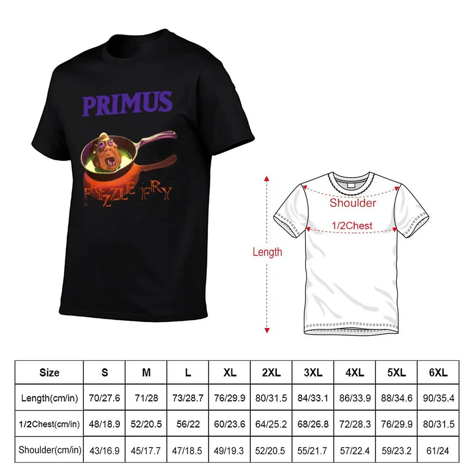 primus frizzle fry T-Shirt summer tops oversizeds mens plain t shirts