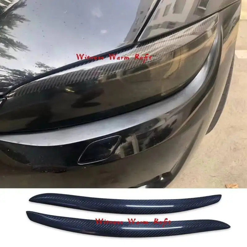 Carbon Fiber Headlights Eyebrows Eyelids for Bmw 3 Series E92 E93 2005-2012 Front Head Light Lamp Eyebrows Trim Cover Access