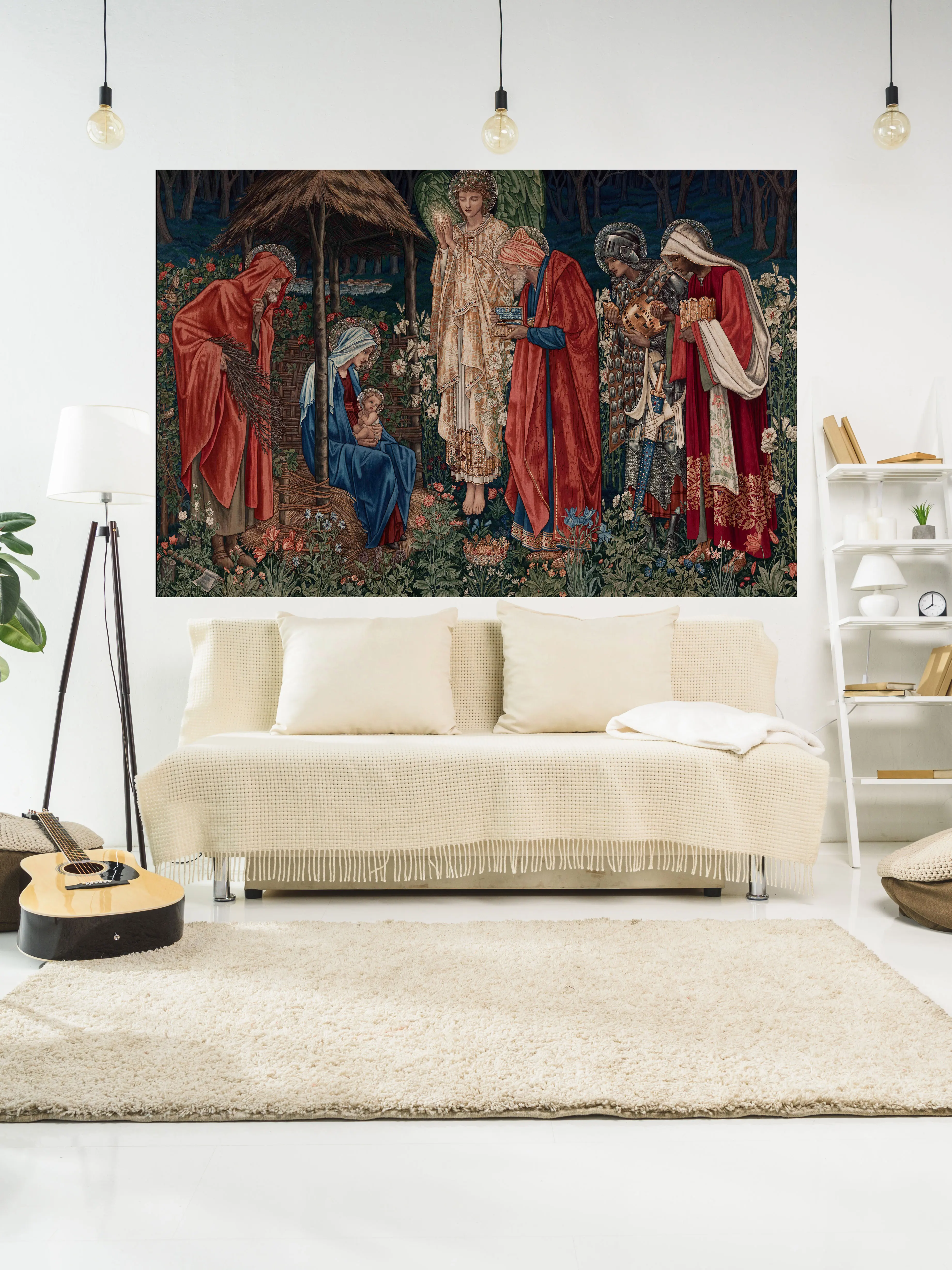 

Christianity Tapestry Jesus Christ Printed Wall Hanging Carpet Art Picture Room Decor Bedroom Decoration