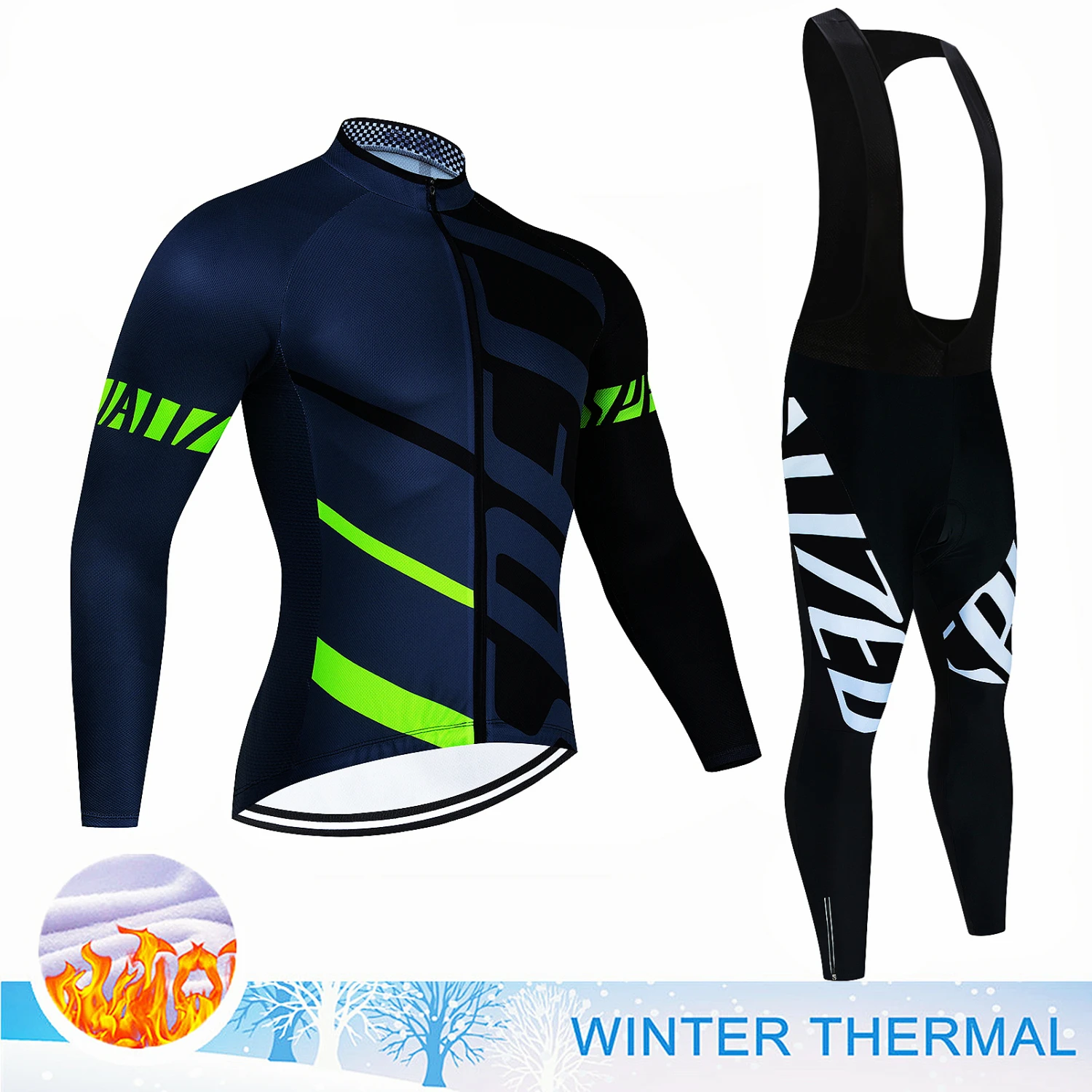 2024 Pro Winter Thermal Fleece Cycling Jersey Sets Long Sleeve Bicycle Clothing MTB Bike Wear Maillot Ropa Ciclismo Cycling Suit