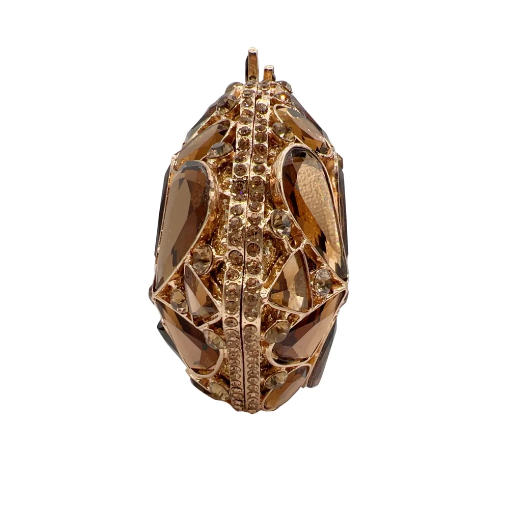 Crystal Clear Glass Fan Clutch, Translucent Sculptural Evening Bag for Editorial & Red Carpet, Art Glass