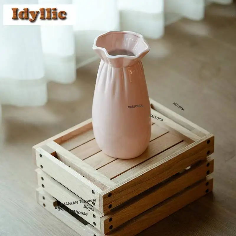 Little Fresh Lucky Bag Vase Ancient Room Decor Home Decorations Planters Plant Pot Household Flowerpot Tea Ceremony Decoration