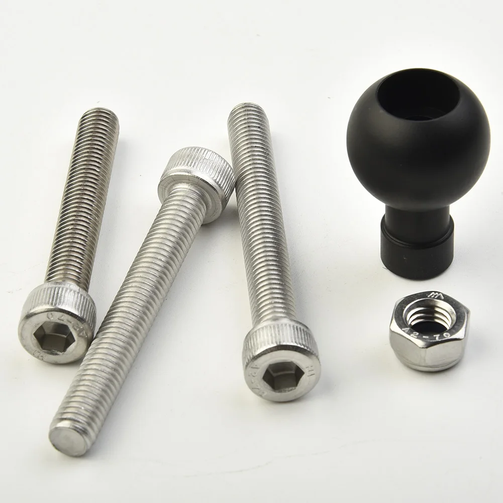 Motorcycle Handlebar Clamp Base with 1 Ball and M8 Screws for RAM-B-367U Designed for RAM Mount Compatible Motorcycles