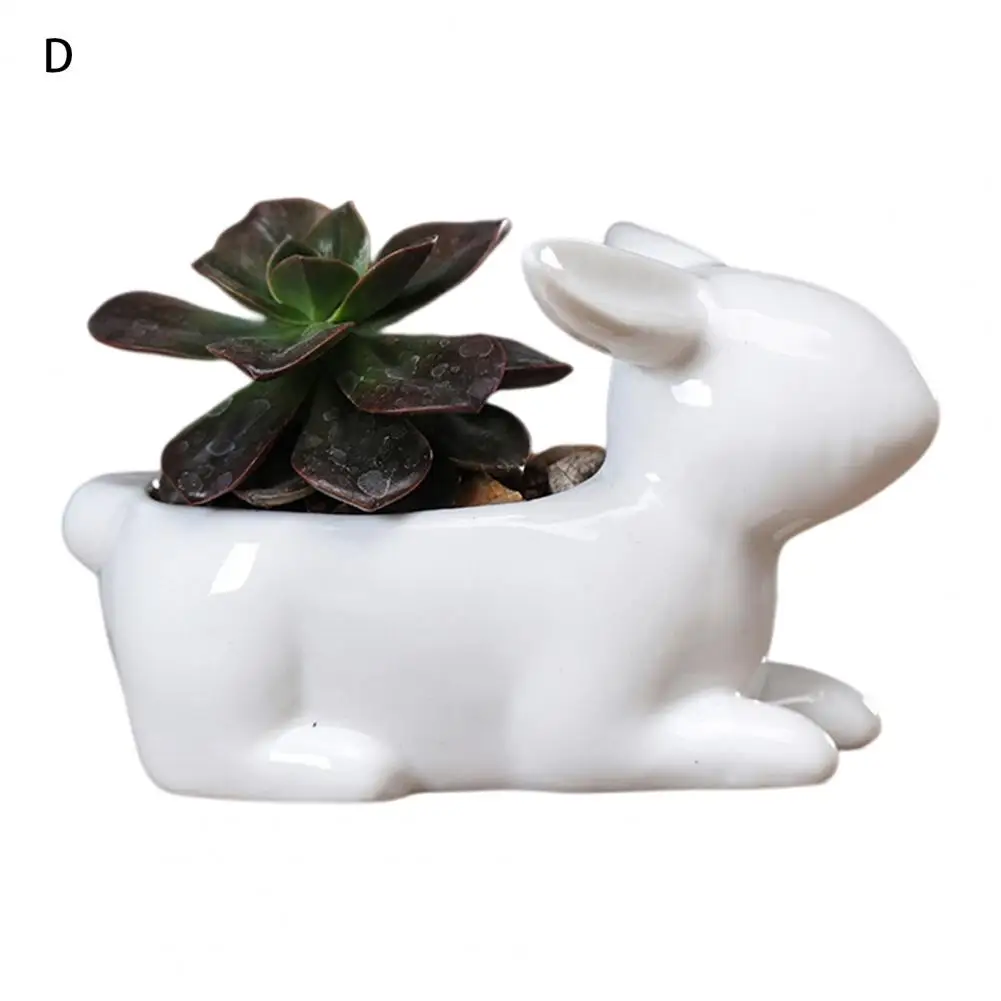 Flower Pot Convenient Lightweight Decorative Rabbit Shape Flower Pot   Flower Planter  Succulent Accessories