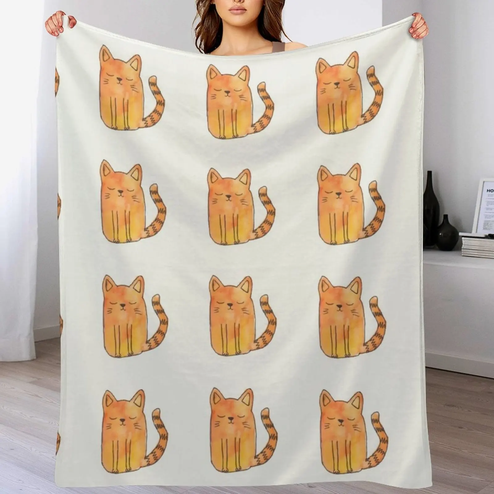 

Ginger Cat Throw Blanket decorative Beautifuls Luxury Thicken Blankets For Bed Blankets